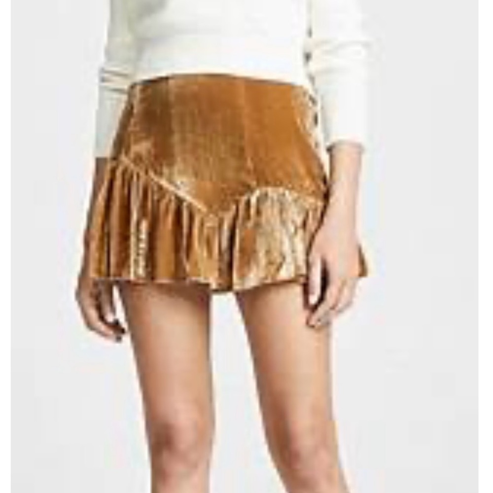 NWT LoveShackFancy Velvet Skirt